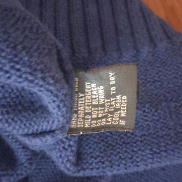 Men's Polo Ralph Lauren Blue Zip-Up Sweater Size LARGE - Picture 8 of 8